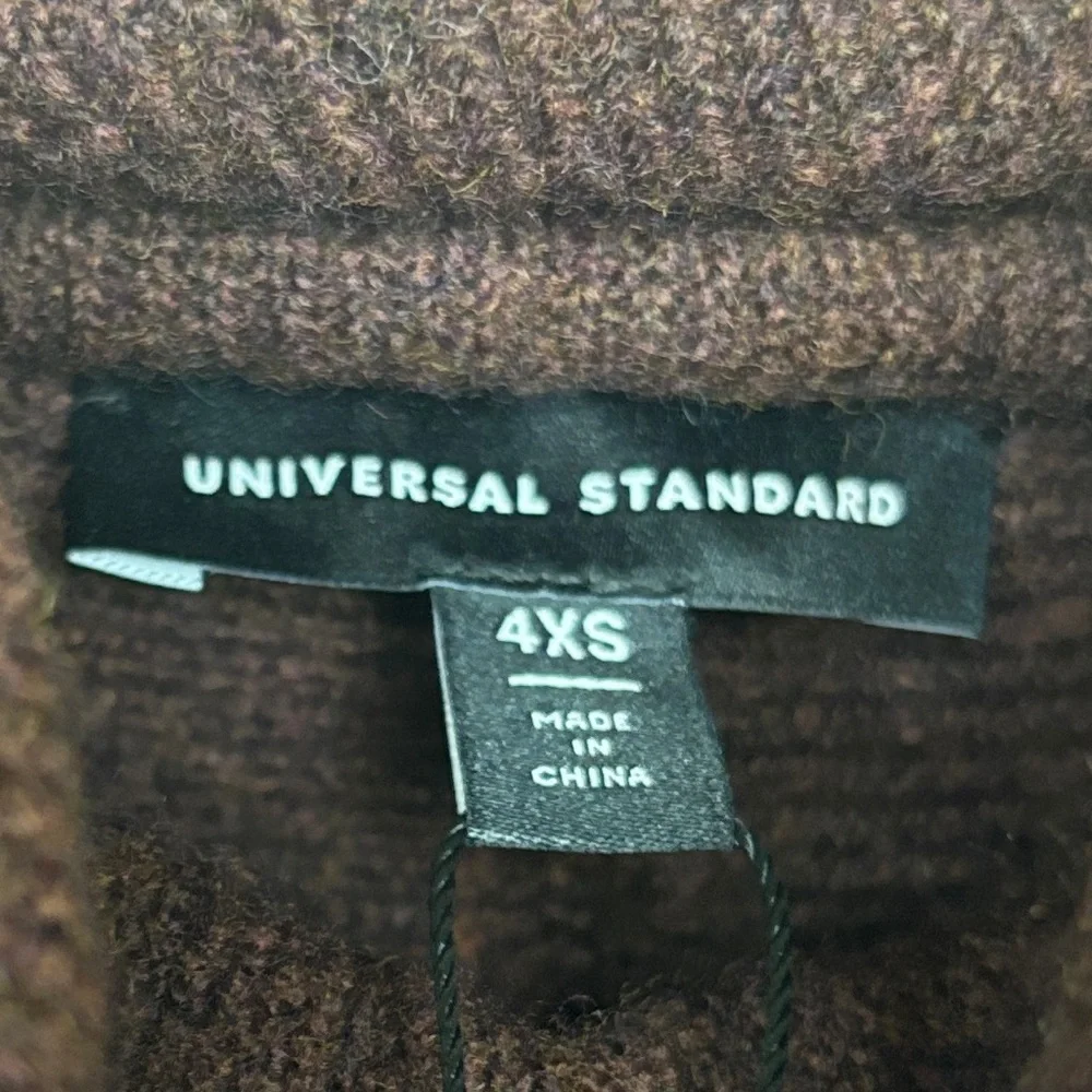Universal Standard Dark Brown Turtleneck Sweater size 4XS (00-0) - Picture 2 of 9